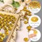 5Lb Flat Glass Marbles, 500PCS Amber Yellow Vase Filler Beads Flat Gems Decorative Glass Stones for Table Scatter Hydroponic Plant Decor